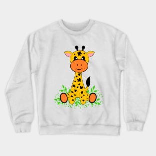 Cute funny baby giraffe for kids Crewneck Sweatshirt